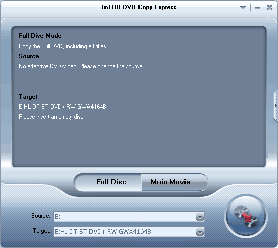 ImTOO DVD Copy Express Screenshot